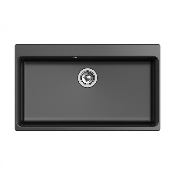 Мойка кухонная RIVELATO Axel 90, 860x510, Х-90 черный, кварц