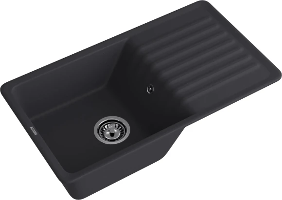GRANFEST  Мойка QUARZ 73  1-чаша+крыло 860*480мм черный арт.GF-ZW-