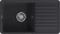 GRANFEST  Мойка QUARZ 73  1-чаша+крыло 860*480мм черный арт.GF-ZW-