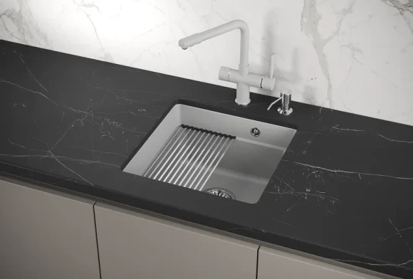 KS-4501U, АРКТИК (БЕЛЫЙ), кухонная мойка, кварц