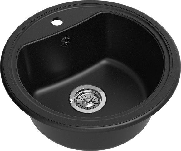 EWIGSTEIN Мойка ANTIK R50  1-чаша D-520мм черный арт.EW-