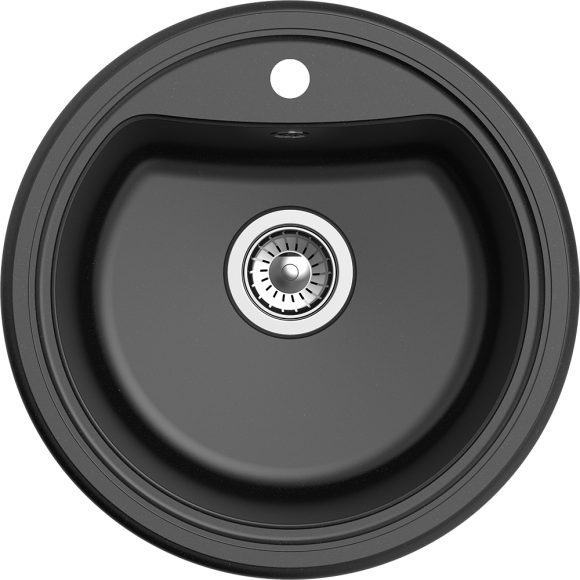 EWIGSTEIN Мойка ANTIK R50  1-чаша D-520мм черный арт.EW-