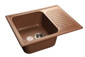 GRANFEST Мойка STANDART 645L  1-чаша+крыло 645*498мм терракот арт.GF-