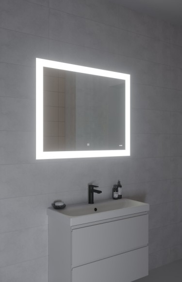 Зеркало LED 030 design 100x80 с подсветкой с антизапотеванием прямоугольное