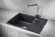 6501, ШВАРЦ (чёрный металлик), кухонная мойка, кварц