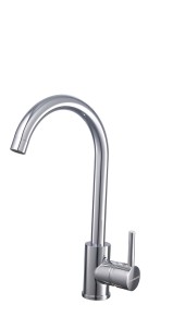 FK01C Смеситель для кухни нержавейка, хром EvaGold