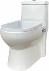 Унитаз-моноблок T1016B с биде, сиденье тонкое ДП, арматура (с гофрой и подводкой) 