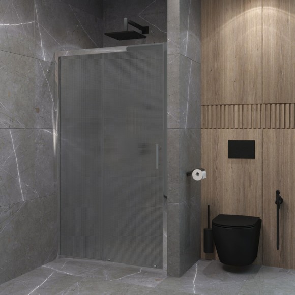 EG1CF Душевое ограждение в проем EvaGold 110х190, профиль хром, матовое стекло