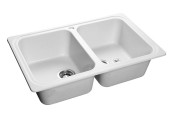 GRANFEST Мойка STANDART 780K  2 чаши 780*510мм иней арт.GF-