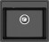GRANFEST Мойка VERTEX 580  1-чаша 580*500мм черный арт.GF-