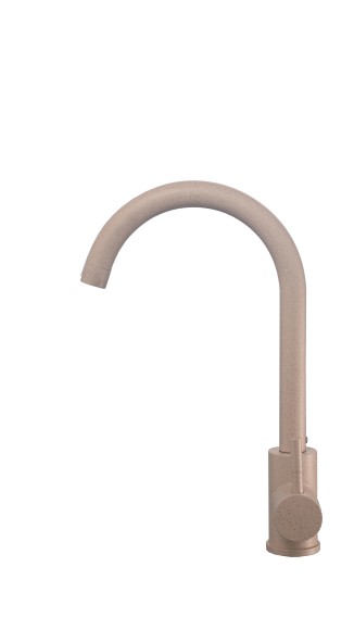 FK01D Смеситель для кухни нержавейка, бежевый EvaGold