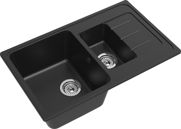 EWIGSTEIN Мойка ELEGANT 60KF  1,5-чаши+крыло 782*480мм антрацит арт.EW-