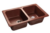 GRANFEST Мойка STANDART 780K  2 чаши 780*510мм красный марс арт.GF-
