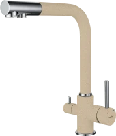 GRANFEST Смеситель для кухни Г-обр. с краном питьевой воды D-35мм бежевый арт. GRANFEST Смеситель для кухни Г-обр. с краном питьевой воды D-35мм бежевый арт.