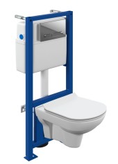 Комплект CITY CO DPL EO slim инсталляция LINK PRO кнопка ESTETICA пластик хром глянцевый