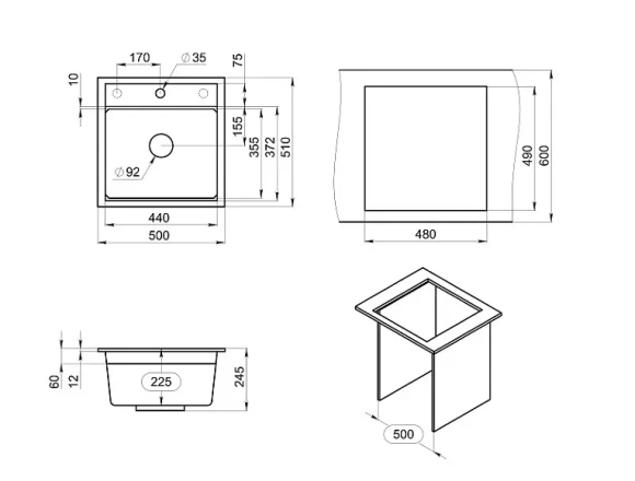 KS-5002, АРКТИК (БЕЛЫЙ) кухонная мойка, кварц KS-5002, АРКТИК (БЕЛЫЙ) кухонная мойка, кварц