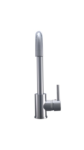 FK02C Смеситель для кухни нержавейка, хром EvaGold