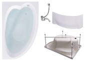Комплект Акриловая ванна TIMO IVA1595R 150*95*70+Каркас + Слив-перелив+Фронтальная панель