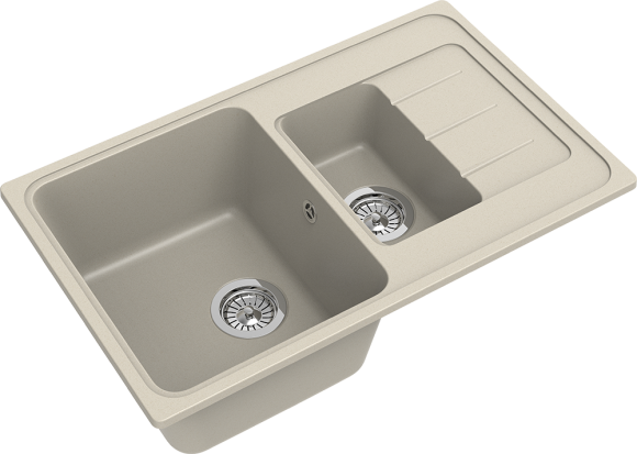 EWIGSTEIN Мойка ELEGANT 60KF  1,5-чаши+крыло 782*480мм бежевый арт.EW-