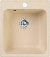 GRANFEST Мойка QUARZ 17  1-чаша 420*480мм бежевый арт.GF-Z-