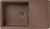 GRANFEST Мойка QUARZ 53  1-чаша+крыло 860*480мм терракот арт.GF-ZL-