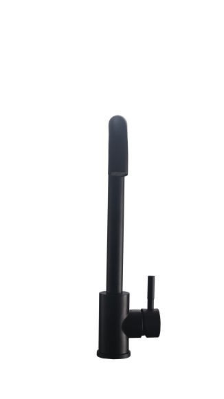 FK02B Смеситель для кухни нержавейка, черный EvaGold