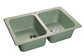 GRANFEST Мойка STANDART 780K  2 чаши 780*510мм салатовый арт.GF-