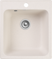 GRANFEST Мойка QUARZ 17  1-чаша 420*480мм белый арт.GF-Z-