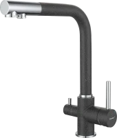 GRANFEST Смеситель для кухни Г-обр. с краном питьевой воды D-35мм графит арт. GRANFEST Смеситель для кухни Г-обр. с краном питьевой воды D-35мм графит арт.
