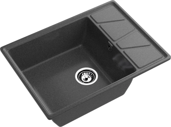 GRANFEST Мойка VERTEX 680L  1-чаша+крыло 680*500мм графит арт.GF-