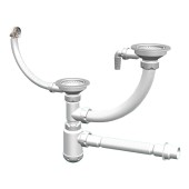 Сифон 2-ой Sanplast GRAND с круглым переливом + гофра. арт СНР391-11-01