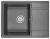 6503, ГРАФИТ (ЧЁРНО-СЕРЫЙ), кухонная мойка, кварц