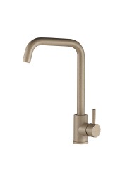 FK02D Смеситель для кухни нержавейка, бежевый EvaGold
