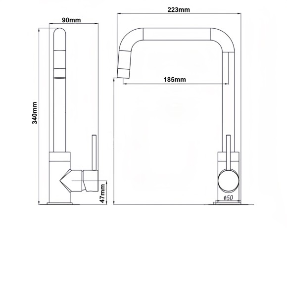 FK02D Смеситель для кухни нержавейка, бежевый EvaGold