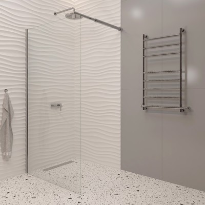 EG6C Душевая шторка EvaGold 100*190, профиль хром, прозрачное стекло