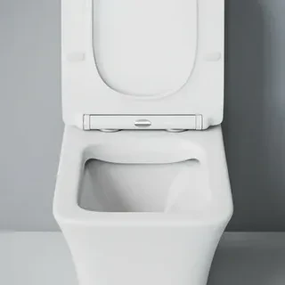 Унитаз-моноблок SM9615 безободковый, сиденье тонкое ДП, арматура (с гофрой и подводкой) 