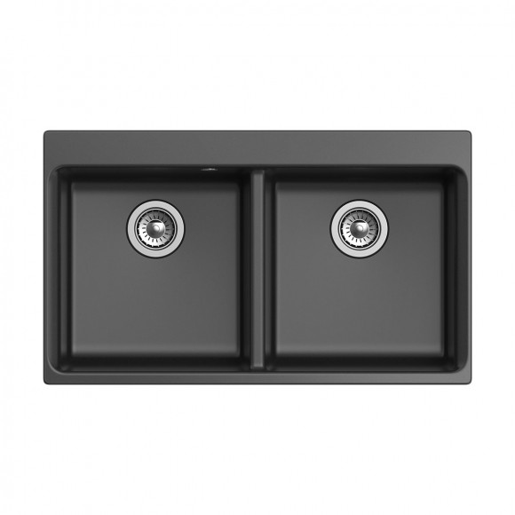 Мойка кухонная RIVELATO Axel 90-2D, 860x510, X-90-2D антрацит, кварц