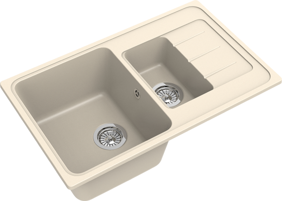 EWIGSTEIN Мойка ELEGANT 60KF  1,5-чаши+крыло 782*480мм крем арт.EW-