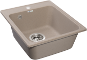 GRANFEST Мойка QUARZ 17  1-чаша 420*480мм песочный  арт.GF-Z-