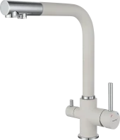 GRANFEST Смеситель для кухни Г-обр. с краном питьевой воды D-35мм иней арт. GRANFEST Смеситель для кухни Г-обр. с краном питьевой воды D-35мм иней арт.