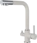 GRANFEST Смеситель для кухни Г-обр. с краном питьевой воды D-35мм иней арт.