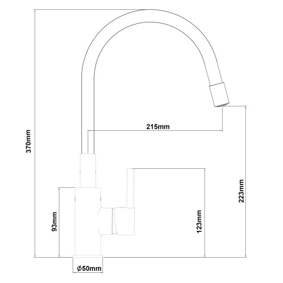 FK03W Смеситель для кухни нержавейка, белый EvaGold
