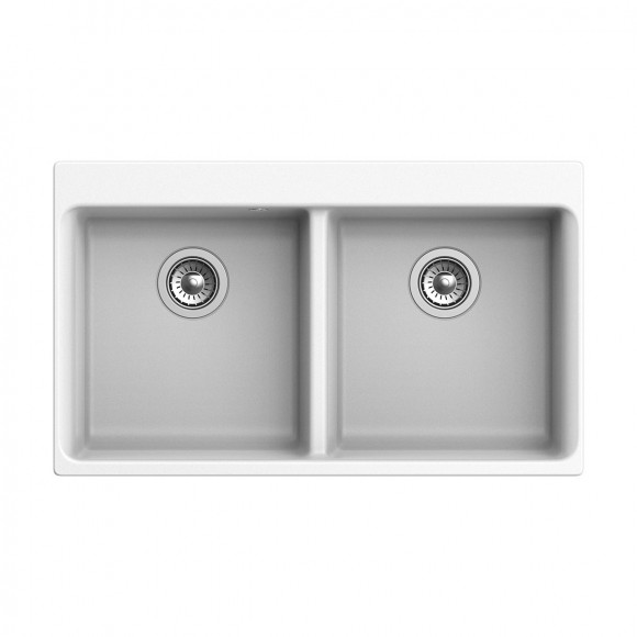 Мойка кухонная RIVELATO Axel 90-2D, 860x510, X-90-2D иней, кварц