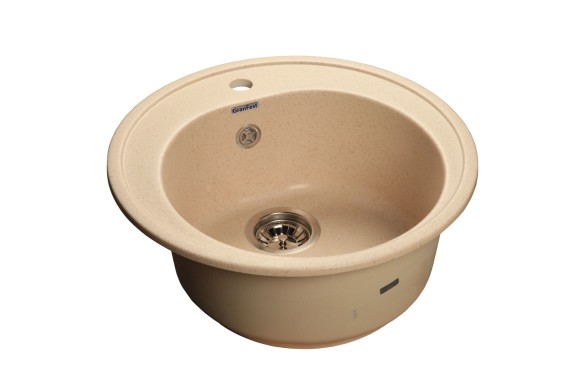 GRANFEST Мойка RONDO 510  1-чаша D-508мм бежевый арт.GF-