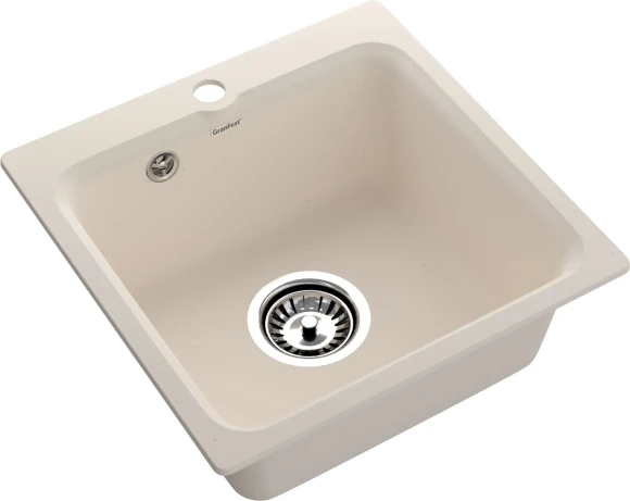 GRANFEST Мойка SMART 430  1-чаша 432*432мм белый арт.GF-SM-