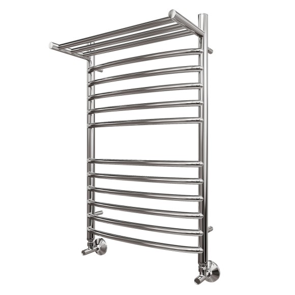 Полотенцесушитель водяной Point Альфа PN05158SP П11 500x800 с полкой, хром