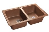 GRANFEST Мойка STANDART 780K  2 чаши 780*510мм терракот арт.GF-