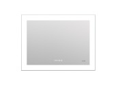 Зеркало LED 060 design pro 80x60 с подсветкой часы с антизапотеванием прямоугольное Зеркало LED 060 design pro 80x60 с подсветкой часы с антизапотеванием прямоугольное