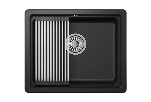 KS-5501U, ЧЁРНЫЙ, кухонная мойка, кварц