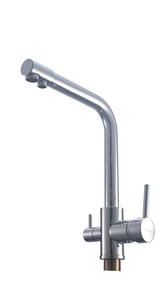 FK041C Смеситель для кухни латунь, хром со встроенным фильтром (краном) под питьевую воду EvaGold FK041C Смеситель для кухни латунь, хром со встроенным фильтром (краном) под питьевую воду EvaGold